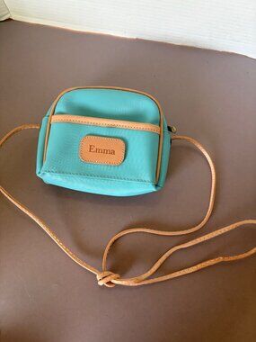 Jon Hart Crossbody Bag With Adjustable Strap - Teal & Tan
